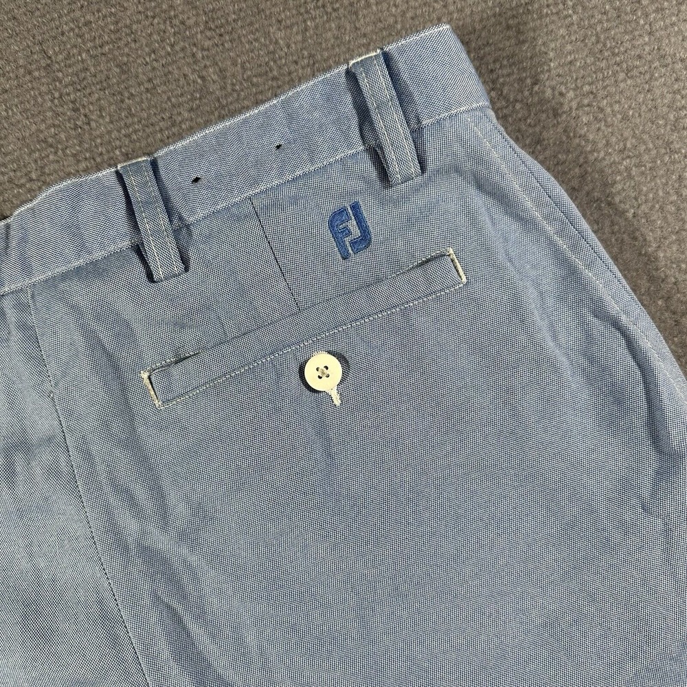 Footjoy FJ Shorts Mens 30 Blue Flat Front‎ Chino Golf Performance Nylon